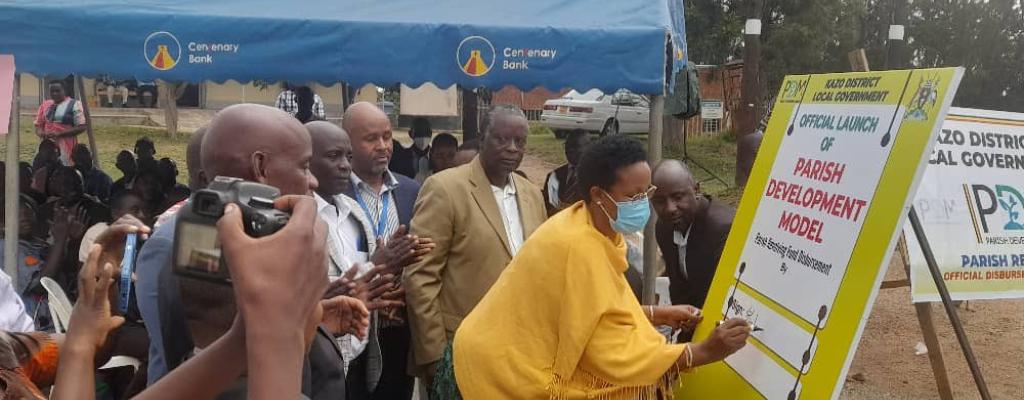 Kazo District Launches the disbursement of Parish Revolving Fund under PDM.